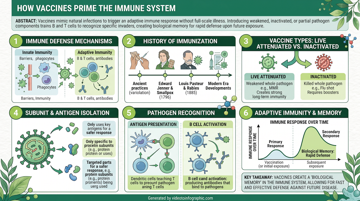 How Vaccines Prime the Immune System infographic