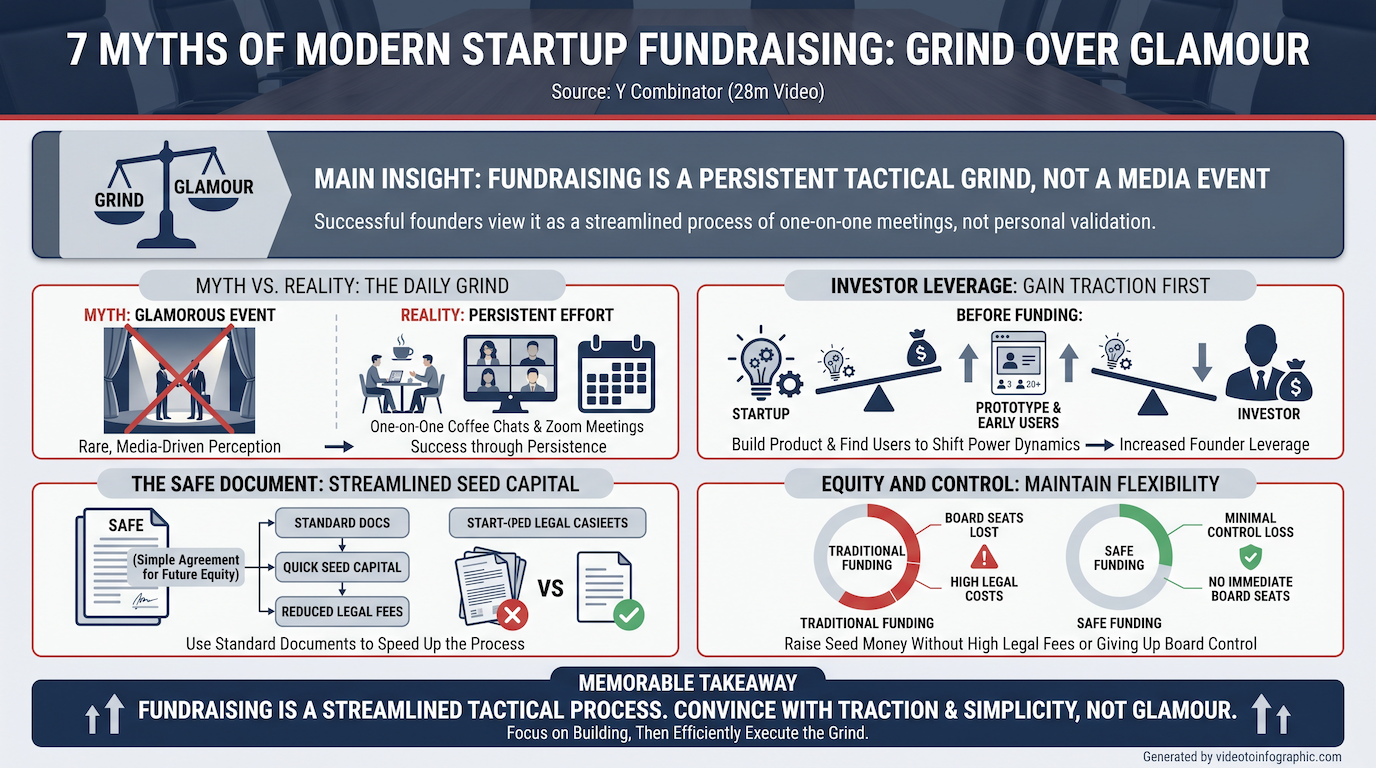 7 Myths of Modern Startup Fundraising infographic